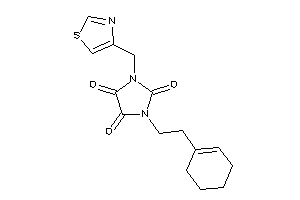 1-(2-cyclohexen-1-ylethyl)-3-(thiazol-4-ylmethyl)imidazolidine-2,4,5-trione