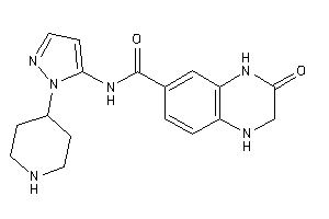 3-keto-N-[2-(4-piperidyl)pyrazol-3-yl]-2,4-dihydro-1H-quinoxaline-6-carboxamide