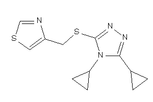 4-[[(4,5-dicyclopropyl-1,2,4-triazol-3-yl)thio]methyl]thiazole