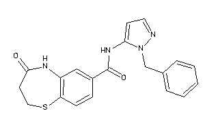 N-(2-benzylpyrazol-3-yl)-4-keto-3,5-dihydro-2H-1,5-benzothiazepine-7-carboxamide