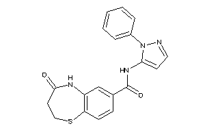 4-keto-N-(2-phenylpyrazol-3-yl)-3,5-dihydro-2H-1,5-benzothiazepine-7-carboxamide