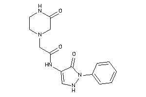 N-(5-keto-1-phenyl-3-pyrazolin-4-yl)-2-(3-ketopiperazino)acetamide