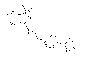 (1,1-diketo-1,2-benzothiazol-3-yl)-[2-[4-(1,2,4-oxadiazol-5-yl)phenyl]ethyl]amine