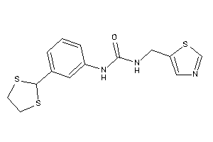 1-[3-(1,3-dithiolan-2-yl)phenyl]-3-(thiazol-5-ylmethyl)urea