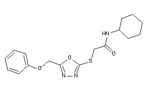 N-cyclohexyl-2-[[5-(phenoxymethyl)-1,3,4-oxadiazol-2-yl]thio]acetamide