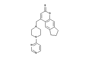 Image of 4-[[4-(4-pyrimidyl)piperazino]methyl]-7,8-dihydro-6H-cyclopenta[g]chromen-2-one