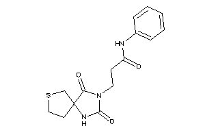 Image of 3-(2,4-diketo-7-thia-1,3-diazaspiro[4.4]nonan-3-yl)-N-phenyl-propionamide