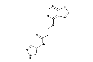 N-(1H-pyrazol-4-yl)-3-(thieno[2,3-d]pyrimidin-4-ylthio)propionamide