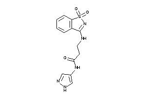 Image of 3-[(1,1-diketo-1,2-benzothiazol-3-yl)amino]-N-(1H-pyrazol-4-yl)propionamide