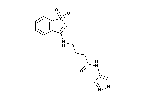 4-[(1,1-diketo-1,2-benzothiazol-3-yl)amino]-N-(1H-pyrazol-4-yl)butyramide
