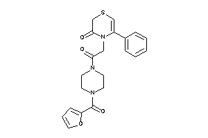 4-[2-[4-(2-furoyl)piperazino]-2-keto-ethyl]-5-phenyl-1,4-thiazin-3-one