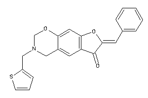 Image of 7-benzal-3-(2-thenyl)-2,4-dihydrofuro[3,2-g][1,3]benzoxazin-6-one