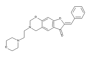 Image of 7-benzal-3-(2-morpholinoethyl)-2,4-dihydrofuro[3,2-g][1,3]benzoxazin-6-one