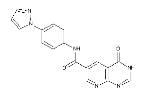 Image of 4-keto-N-(4-pyrazol-1-ylphenyl)-3H-pyrido[2,3-d]pyrimidine-6-carboxamide