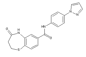 4-keto-N-(4-pyrazol-1-ylphenyl)-3,5-dihydro-2H-1,5-benzothiazepine-7-carboxamide