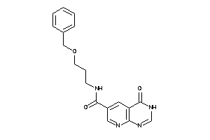 Image of N-(3-benzoxypropyl)-4-keto-3H-pyrido[2,3-d]pyrimidine-6-carboxamide
