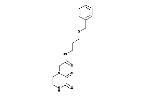 N-(3-benzoxypropyl)-2-(2,3-diketopiperazino)acetamide