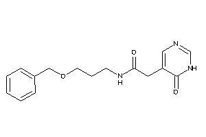 N-(3-benzoxypropyl)-2-(6-keto-1H-pyrimidin-5-yl)acetamide