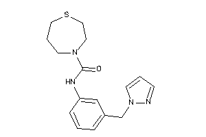 N-[3-(pyrazol-1-ylmethyl)phenyl]-1,4-thiazepane-4-carboxamide