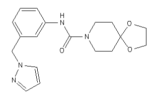 N-[3-(pyrazol-1-ylmethyl)phenyl]-1,4-dioxa-8-azaspiro[4.5]decane-8-carboxamide