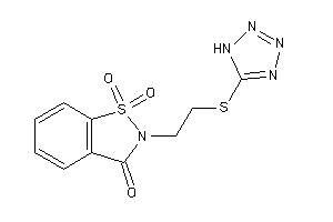 1,1-diketo-2-[2-(1H-tetrazol-5-ylthio)ethyl]-1,2-benzothiazol-3-one