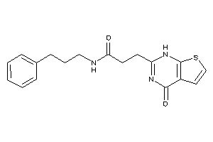 Image of 3-(4-keto-1H-thieno[2,3-d]pyrimidin-2-yl)-N-(3-phenylpropyl)propionamide