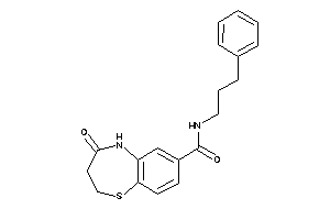 4-keto-N-(3-phenylpropyl)-3,5-dihydro-2H-1,5-benzothiazepine-7-carboxamide