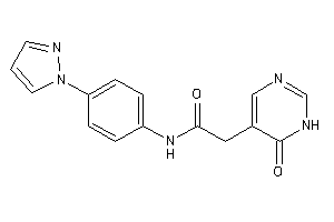 2-(6-keto-1H-pyrimidin-5-yl)-N-(4-pyrazol-1-ylphenyl)acetamide