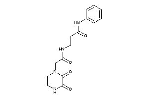 3-[[2-(2,3-diketopiperazino)acetyl]amino]-N-phenyl-propionamide