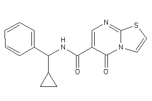 Image of N-[cyclopropyl(phenyl)methyl]-5-keto-thiazolo[3,2-a]pyrimidine-6-carboxamide