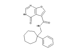 4-keto-N-[(1-phenylcycloheptyl)methyl]-3H-furo[2,3-d]pyrimidine-5-carboxamide