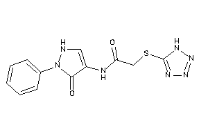 N-(5-keto-1-phenyl-3-pyrazolin-4-yl)-2-(1H-tetrazol-5-ylthio)acetamide