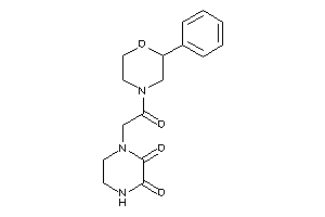 1-[2-keto-2-(2-phenylmorpholino)ethyl]piperazine-2,3-quinone