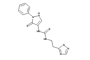 1-(5-keto-1-phenyl-3-pyrazolin-4-yl)-3-[2-(1,2,4-oxadiazol-5-yl)ethyl]urea