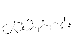 1-(1H-pyrazol-5-ylmethyl)-3-spiro[1,3-benzodioxole-2,1'-cyclopentane]-5-yl-urea