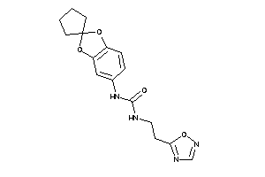 1-[2-(1,2,4-oxadiazol-5-yl)ethyl]-3-spiro[1,3-benzodioxole-2,1'-cyclopentane]-5-yl-urea