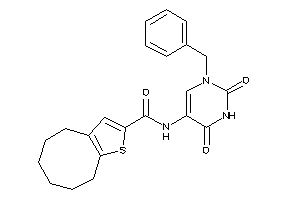 N-(1-benzyl-2,4-diketo-pyrimidin-5-yl)-4,5,6,7,8,9-hexahydrocycloocta[b]thiophene-2-carboxamide