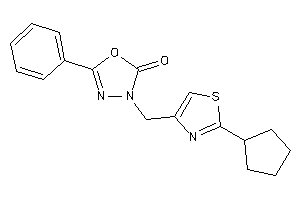 3-[(2-cyclopentylthiazol-4-yl)methyl]-5-phenyl-1,3,4-oxadiazol-2-one