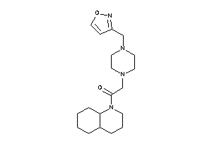 1-(3,4,4a,5,6,7,8,8a-octahydro-2H-quinolin-1-yl)-2-[4-(isoxazol-3-ylmethyl)piperazino]ethanone