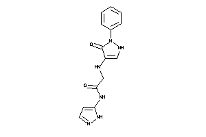 Image of 2-[(5-keto-1-phenyl-3-pyrazolin-4-yl)amino]-N-(1H-pyrazol-5-yl)acetamide