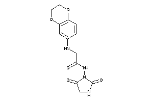 2-(2,3-dihydro-1,4-benzodioxin-6-ylamino)-N-(2,5-diketoimidazolidin-1-yl)acetamide