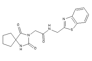 N-(1,3-benzothiazol-2-ylmethyl)-2-(2,4-diketo-1,3-diazaspiro[4.4]nonan-3-yl)acetamide