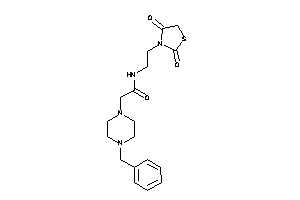 2-(4-benzylpiperazino)-N-[2-(2,4-diketothiazolidin-3-yl)ethyl]acetamide