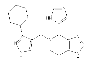 Image of 5-[(3-cyclohexyl-1H-pyrazol-4-yl)methyl]-4-(1H-imidazol-5-yl)-1,4,6,7-tetrahydroimidazo[4,5-c]pyridine