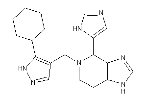 5-[(5-cyclohexyl-1H-pyrazol-4-yl)methyl]-4-(1H-imidazol-5-yl)-1,4,6,7-tetrahydroimidazo[4,5-c]pyridine