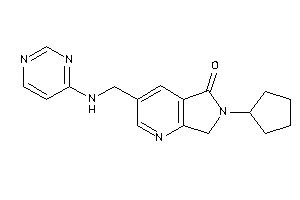 6-cyclopentyl-3-[(4-pyrimidylamino)methyl]-7H-pyrrolo[3,4-b]pyridin-5-one