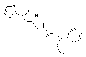 1-(6,7,8,9-tetrahydro-5H-benzocyclohepten-9-yl)-3-[[3-(2-thienyl)-1H-1,2,4-triazol-5-yl]methyl]urea