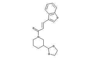 3-(benzofuran-3-yl)-1-[3-(1,3-dioxolan-2-yl)piperidino]prop-2-en-1-one