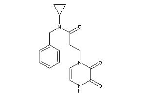 Image of N-benzyl-N-cyclopropyl-3-(2,3-diketo-1H-pyrazin-4-yl)propionamide