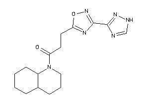 1-(3,4,4a,5,6,7,8,8a-octahydro-2H-quinolin-1-yl)-3-[3-(1H-1,2,4-triazol-3-yl)-1,2,4-oxadiazol-5-yl]propan-1-one